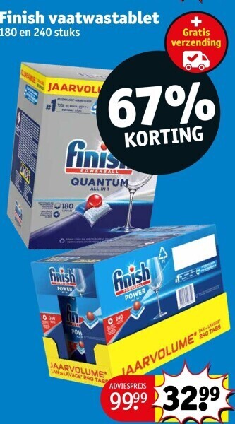 Kruidvat Finish vaatwastablet aanbieding
