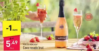 ALDI PERE DE MONCADAⓇ Cava rosado brut 75cl aanbieding