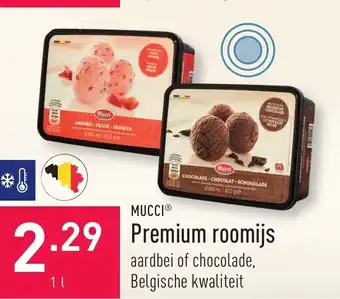 ALDI MUCCIⓇ Premium roomijs 1L aanbieding