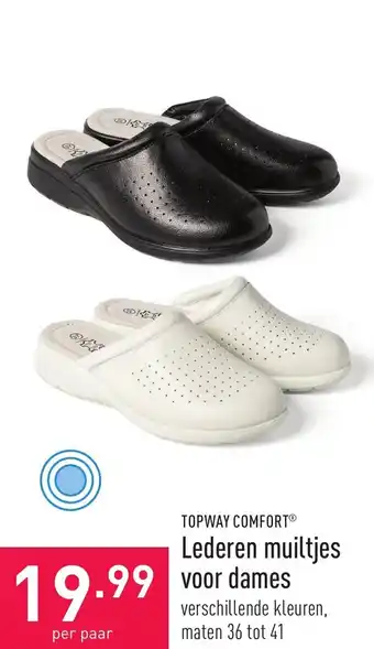 ALDI TOPWAY COMFORTⓇ Lederen muiltjes voor dames aanbieding
