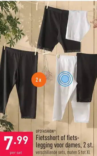 ALDI UP2FASHION® Fietsshort of fiets legging voor dames, 2 st. aanbieding