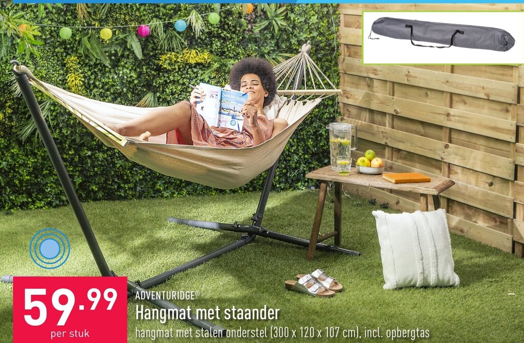ADVENTURIDGEⓇ hangmat met staander promotie bij ALDI
