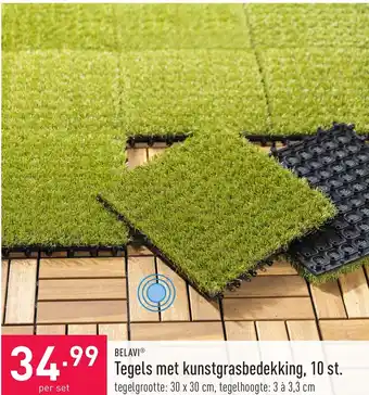 ALDI Belavi Tegels met kunstgrasbedekking, 10 st. aanbieding