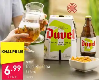 ALDI DUVELⓇ TRIPEL HOP CITRA 9.5% vol 4 x 33cl aanbieding