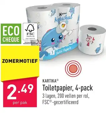 ALDI KARTIKAⓇ Toiletpapier, 4-pack aanbieding