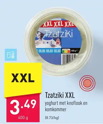 ALDI Tzatziki XXL yoghurt met knoflook en komkommer aanbieding