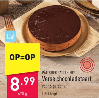 ALDI PÂTISSIER GAULTHIERⓇ Verse chocoladetaart 470g aanbieding