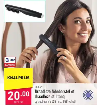 ALDI QUIGGⓇ Draadloze föhnborstel of draadloze stijltang aanbieding