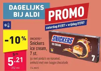 ALDI SNICKERSⓇ ice cream, 7 st. aanbieding
