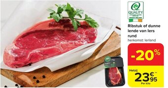 Carrefour Market Ribstuk of dunne lende van lers rund aanbieding