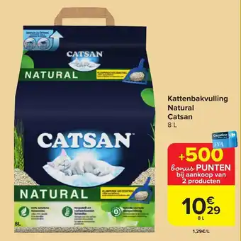 Carrefour Market CATSAN Kattenbakvulling Natural 8L aanbieding