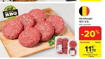 Carrefour Hamburger 15% v.g. aanbieding