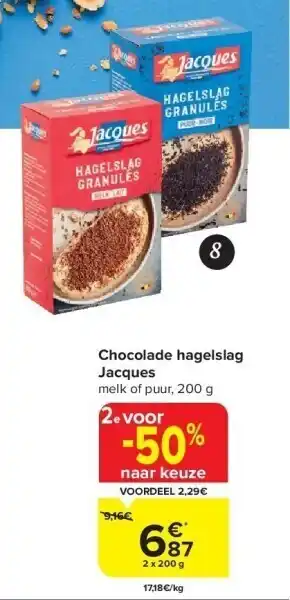 Carrefour Chocolade hagelslag jacques aanbieding