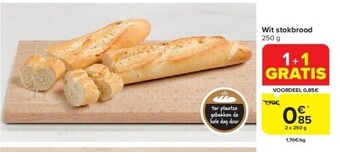 Carrefour Wit stokbrood 250 g aanbieding