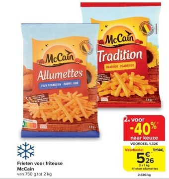 Carrefour Frieten voor friteuse mccain aanbieding