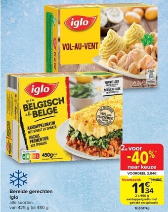Carrefour Bereide gerechten iglo aanbieding
