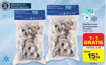 Carrefour Gepelde rauwe garnaalstaarten aanbieding