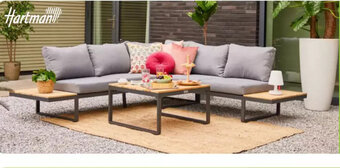 Happyland Madeira Lounge set antraciet+kussens aanbieding