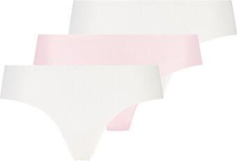 Bol.com Hunkemöller dames lingerie 3-pack invisible brazilian - wit - maat m aanbieding