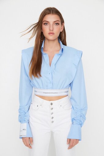 Bol.com Trendyol vrouwen standaard mouw basis shirt aanbieding