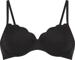 Bol.com Hunkemöller dames badmode niet-voorgevormde beugel bikinitop scallop - zwart - maat e75 aanbieding