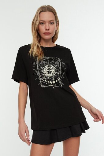 Bol.com Trendyol vrouwen standaard mouw basis t-shirt aanbieding