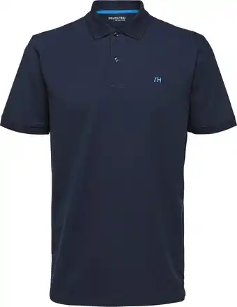 Selected homme white slhaze ss polo w noos poloshirt - maat s