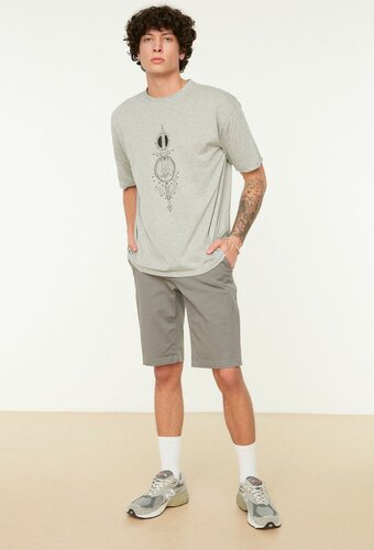 Bol.com Trendyol mannen standaard mouw basis t-shirt aanbieding