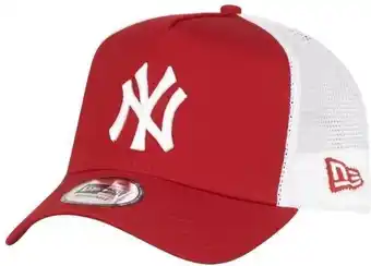 Bol.com New era clean trucker 2 new york yankees cap - red - one size aanbieding