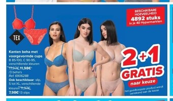 Carrefour Kanten beha met voorgevormde cups aanbieding