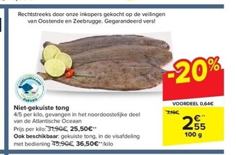 Carrefour Niet-gekuiste tong aanbieding