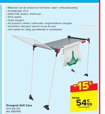 Carrefour Droogrek soft care aanbieding