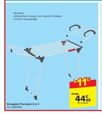 Carrefour Droogrek premium 2 in 1 aanbieding