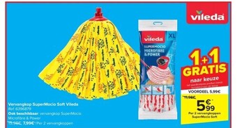 Carrefour Vervangkop supermocio soft vileda aanbieding