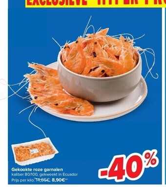 Carrefour Gekookte roze garnalen aanbieding