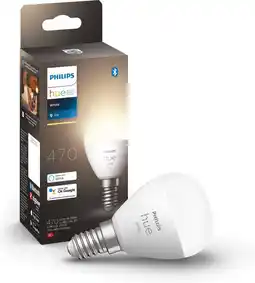 Bol.com Philips hue slimme lichtbron luster e14 - warmwit licht - 5,7w - bluetooth aanbieding
