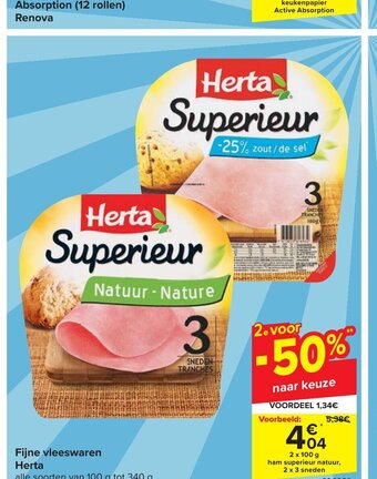 Carrefour Fijne vleeswaren herta aanbieding