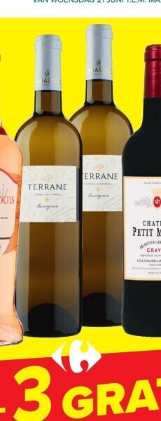 Carrefour Frankrijk sud-ouest côtes du tarn labastide terrane sauvignon blanc aanbieding