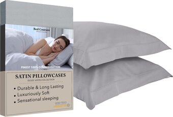 Bed couture   fijnste mako-satijn  set van 2  oxford kussenslopen 100% puur egyptisch gemerceriseerd katoen - met hotel sluit