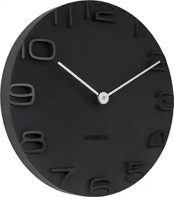 Bol.com Wandklok on the edge - zwart met chromen wijzers - ø42cm aanbieding