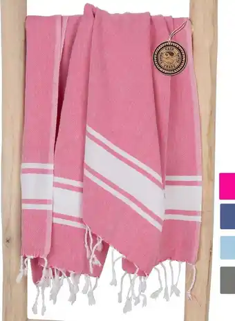 Zusenzomer hamamdoek sol xl - extra groot en licht - zacht - strandlaken saunahanddoek - dames - 100x200 cm - roze