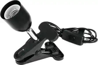 Eurolite klemlamp - grote fitting (e27) - schakelaar - 60w max - 1.5m snoer