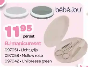Happyland BJ manicureset.Licht grijs. Mellow rose. Uni breese green aanbieding