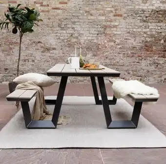 Buitenkleed mono - naturel/wit - dubbelzijdig - eva interior - polypropyleen - 240 x 340 - (xl)