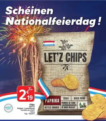 Cora Chips LET'Z Origine : Luxembourg Variétés au choix aanbieding