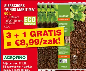 Hubo SIERSCHORS "PINUS MARITIMA" 60 L aanbieding