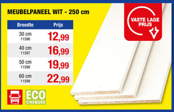 Hubo MEUBELPANEEL WIT - 250 cm aanbieding