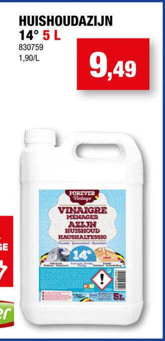 Hubo HUISHOUDAZIJN 14, 5 L aanbieding