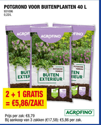 Hubo POTGROND VOOR BUITENPLANTEN 40 L aanbieding