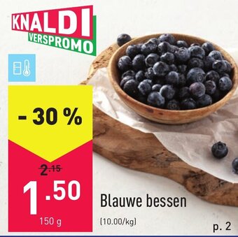 ALDI Blauwe bessen 150g aanbieding
